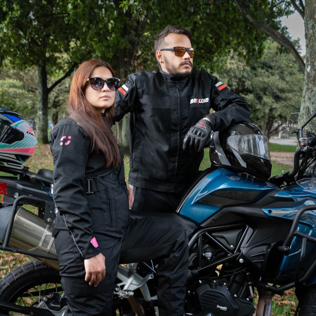 Chaqueta Black Pro Dama - Chaqueta de Protección de Moto para Damas Impermeable Sequoia Speed - Chaquetas para Moto para moto